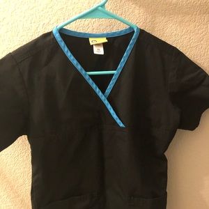 Black scrub top